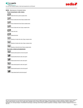 SEDIS 3D 电子样本 法国 链轮及链条