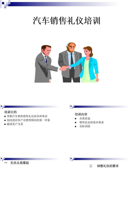 汽车销售礼仪