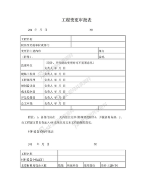 房地产工程管理表格