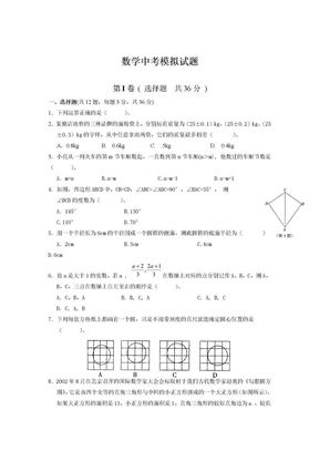 数学中考模拟卷