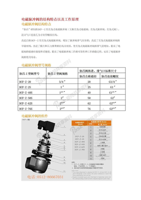 电磁脉冲阀的结构特点以及工作原理