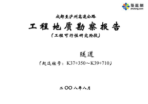 [四川]公路隧道工程地质勘查报告_pdf