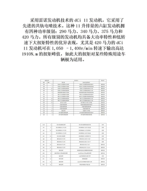 雷诺发动机故障码列表