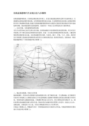 结构素描静物写生表现方法与步骤图