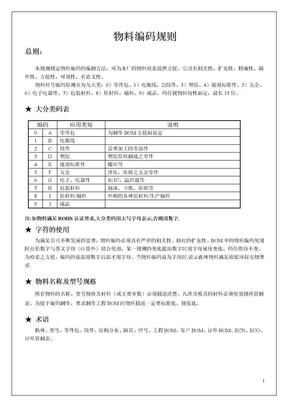 物料编码规则