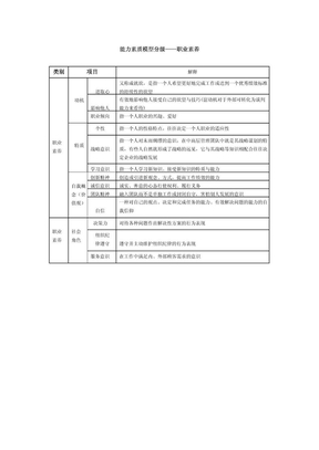 能力素质模型分级——职业素养