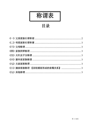 家族称谓（简体中文）