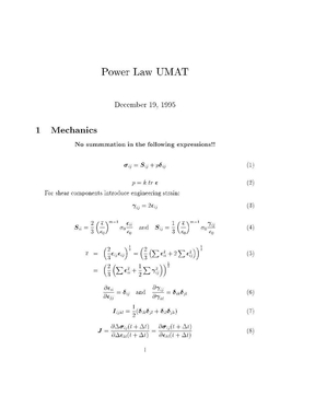 Power Law UMAT