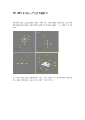 3D_MAX常用室外灯光的布置技巧