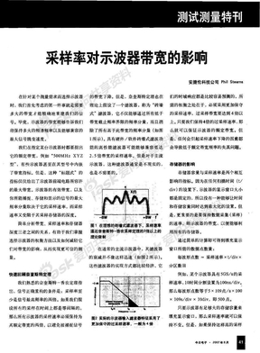 采样率对示波器带宽的影响