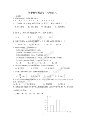 初一数学测试