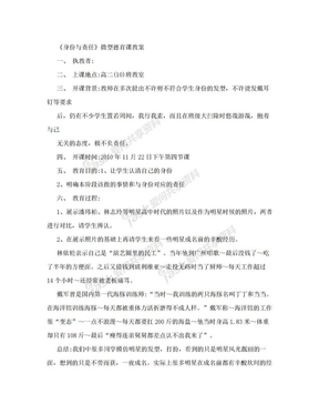 《身份与责任》微型德育课教案