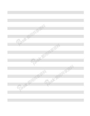空白五线谱纸 1 music sheet portrait-12-staves