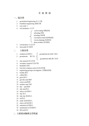 吉林大学岩土工程专业英语