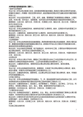 大学理科专业介绍与就业方向2