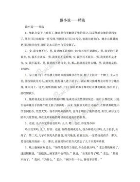 微小说——精选