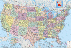 美国高清地图