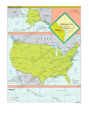 美国地图（英文版）