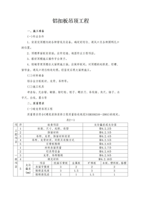 铝扣板吊顶工程施工工艺