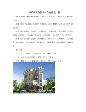 简单实用的新农村自建房设计图