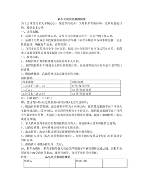 私车公用出差报销制度