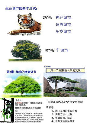 高二生物必修3_第三章_第一节植物生长素的发现_