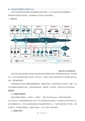 新一代商场网络视频监控系统解决方案