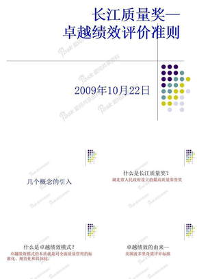 卓越绩效绩效评价准则学习