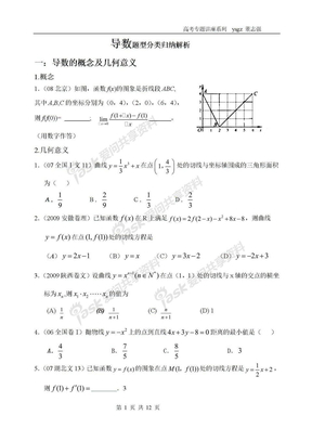 导数题型分类归纳解析文