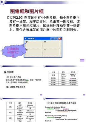 图像框和图片框例子