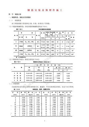 《水利水电工程施工组织设计手册》钢筋安装及预埋件施工