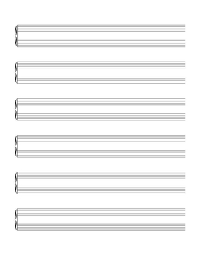 空白五线谱纸 7 piano-without-clefs