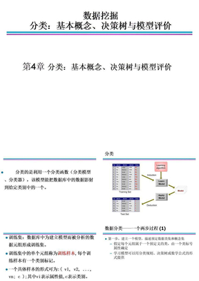 第4章 分类：基本概念、决策树与模型评估