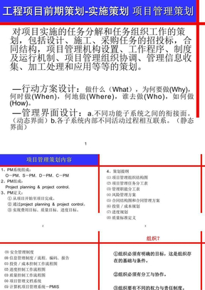 项目前期策划-实施策划