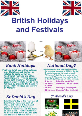 British Holidays and Festivals