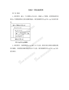 实验7 算法流程图