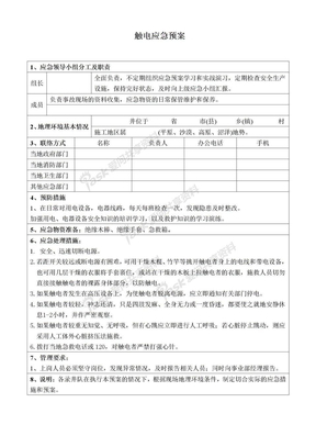 应急预案8触电应急预案