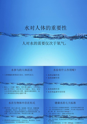 水對人體的重要性