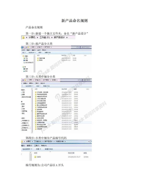 新产品命名规则