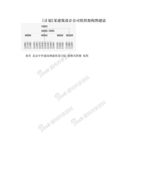 [计划]某建筑设计公司组织架构图建议