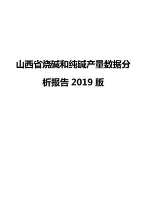 山西省烧碱和纯碱产量数据分析报告2019版