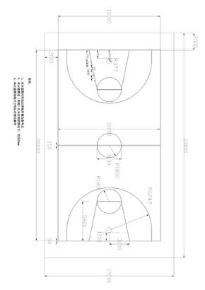 标准篮球场尺寸图