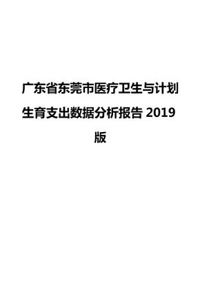 广东省东莞市医疗卫生与计划生育支出数据分析报告2019版