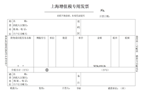 上海增值税普通发票样板