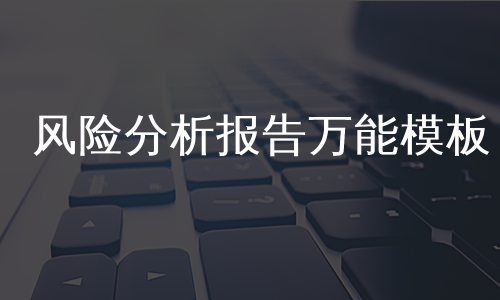 风险分析报告万能模板