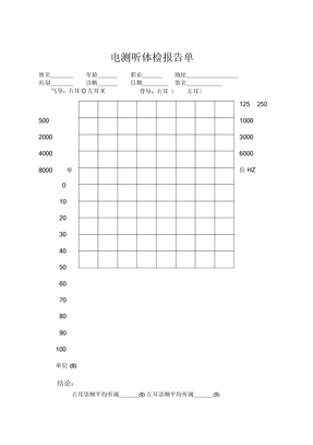 电测听体检报告单