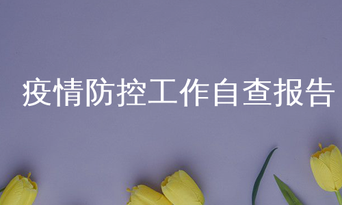 疫情防控工作自查报告