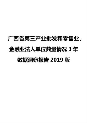 广西省第三产业批发和零售业、金融业法人单位数量情况3年数据洞察报告2019版