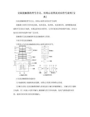 交流接触器的型号含义、结构示意图及对应符号说明[宝典]