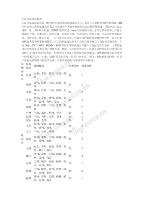 上海伟航速运收费标准